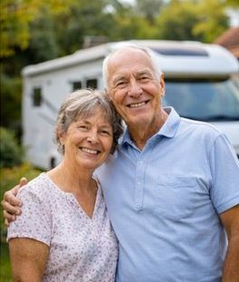Bernard et Colette propriétaires de camping cars retraités 