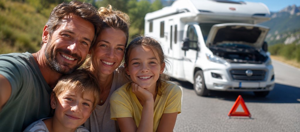 On vous donne un camping car de remplacement si vous tombez en panne ou en cas d'accident pendant vos vacances