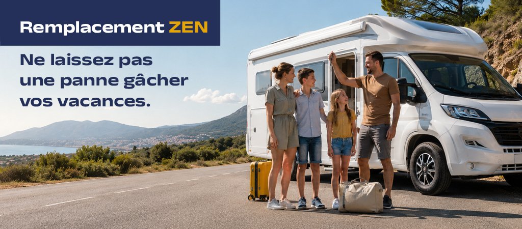 Remplacement Zen : on remplace votre camping-car en cas de panne ou d'accident pour continuer vos vacances