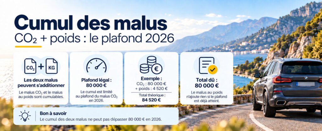 Peut-on cumuler malus CO₂ et malus au poids ?