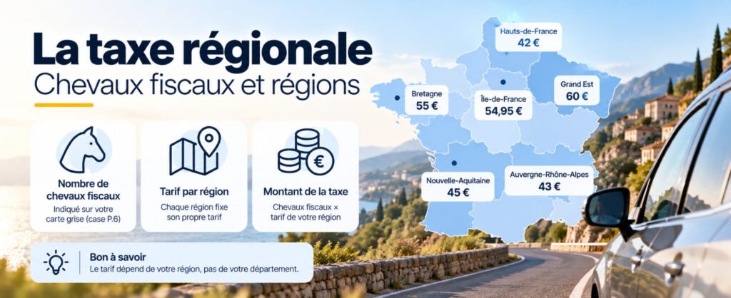 Impact de la taxe régionale sur le calcul de la carte grise