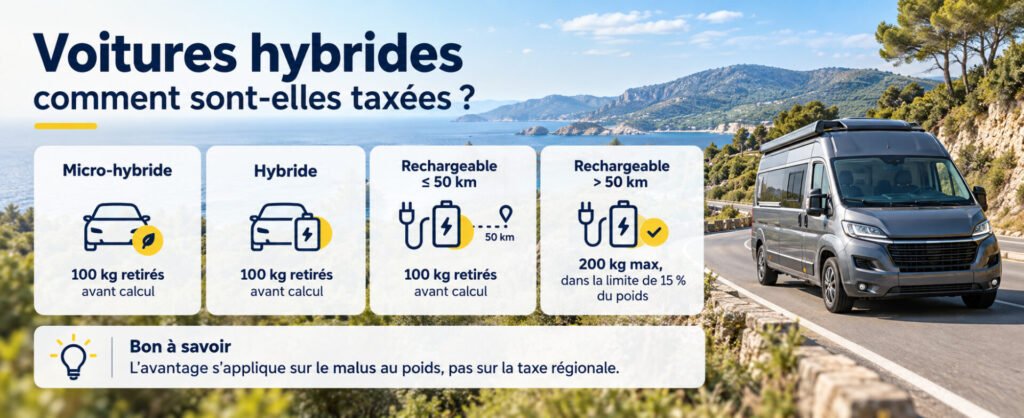 Comment sont taxées les voitures hybrides ?