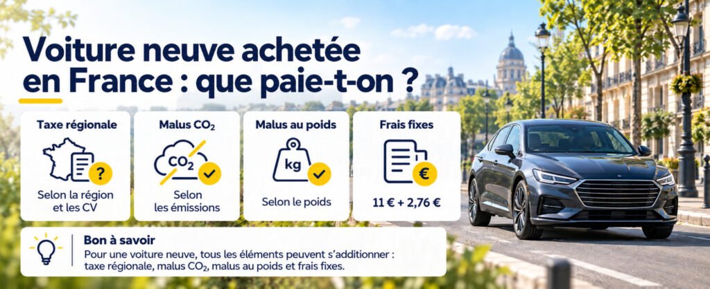 Voiture neuve achetée en France : que paie-t-on ?