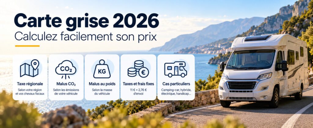 Comment se calcule le prix d'une carte grise en France en 2026 ?